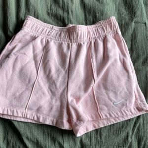 Baby Pink Nike Fleece Shorts